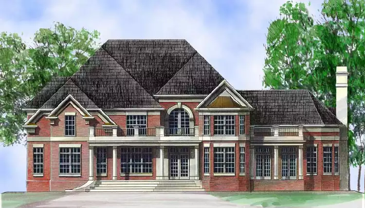 image of colonial house plan 5996